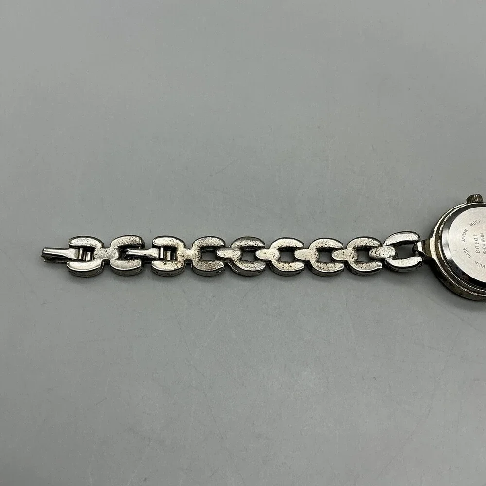 Vivani Womens Watch 23mm White Dial Silver Tone Marcasite New Battery 7